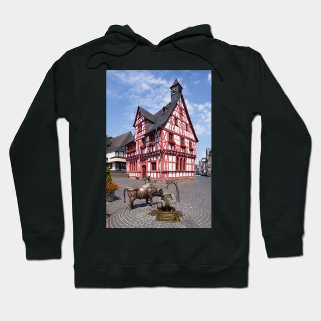 Town hall, old town, Rhens, Middle Rhine, Rhine, Rhineland-Palatinate, Germany Hoodie by Kruegerfoto